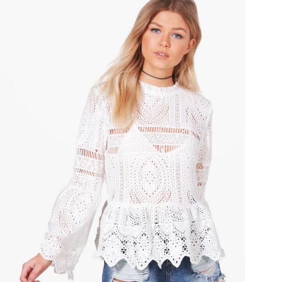 boohoo crochet top